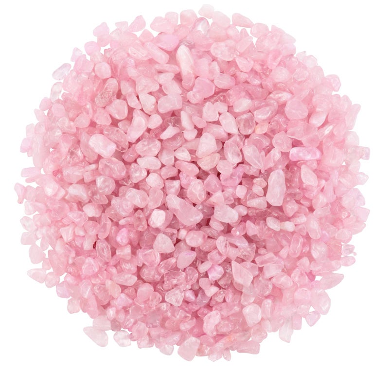 Twdrer 2lb/950g Small Natural Clear Rose Pink Tumbled Chips Crushed Stone Irregular Shaped Quartz Rock Healing Reiki Crystal Gemstone for Jewelry Making Garden Aquarium Vase Plant Decoration(Pink) - Image 1